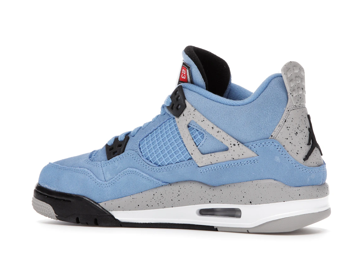 Vue 22 de Jordan 4 Retro University Blue (GS)