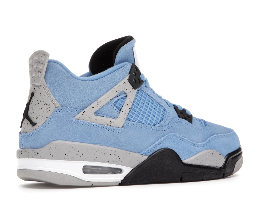 Vue 34 de Jordan 4 Retro University Blue (GS)