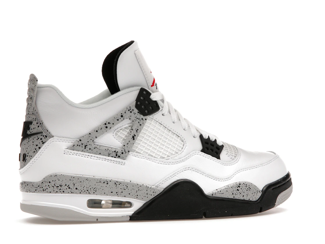 Vue 35 de Jordan 4 Retro White Cement (2016)