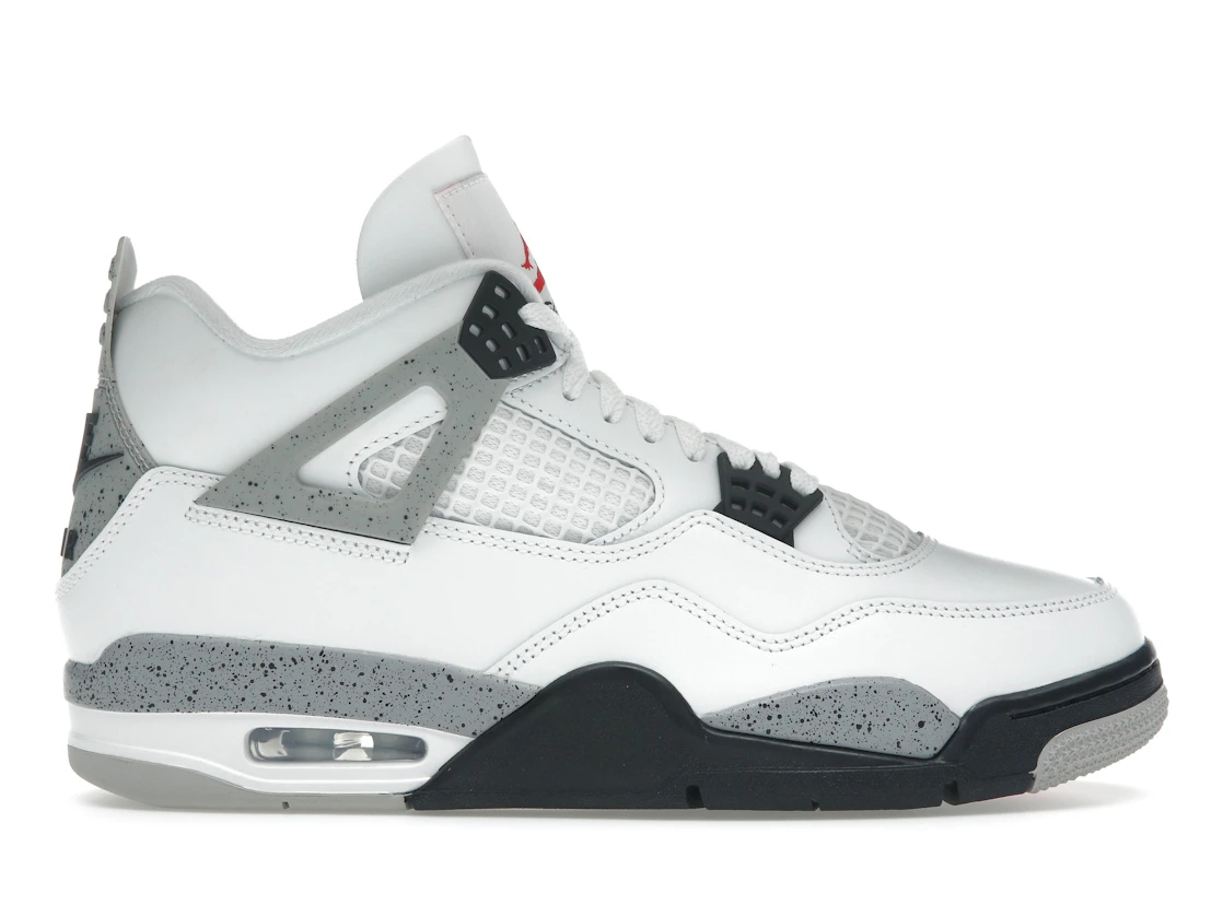 Vue 1 de Jordan 4 Retro White Cement (2025)