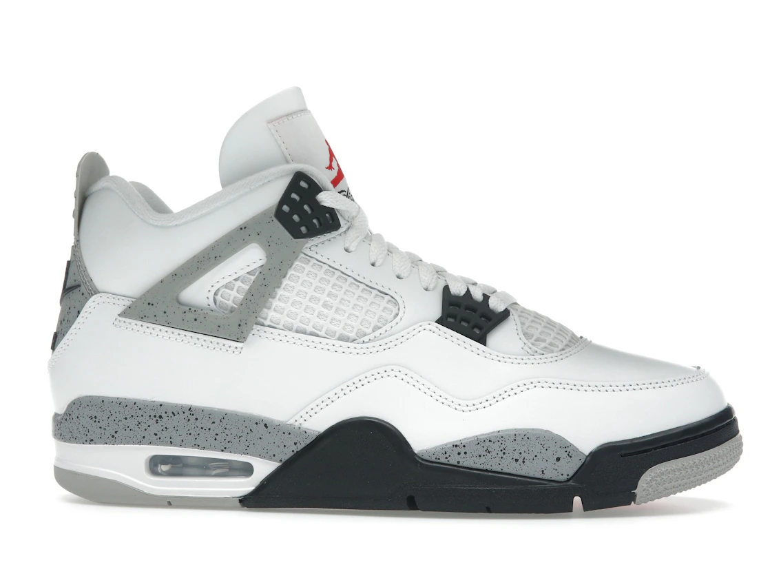 Vue 2 de Jordan 4 Retro White Cement (2025)