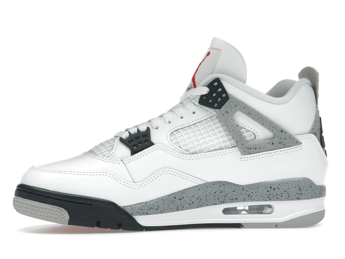 Vue 18 de Jordan 4 Retro White Cement (2025)