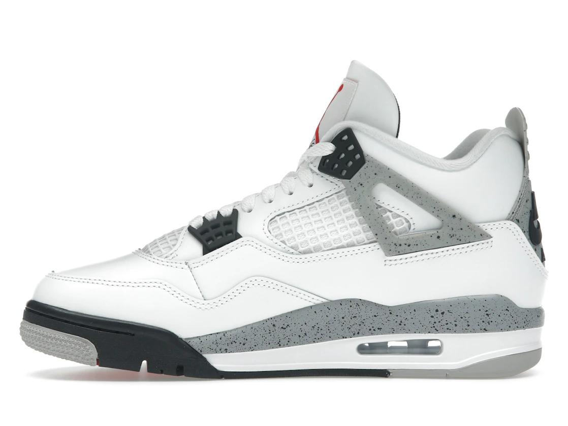 Vue 19 de Jordan 4 Retro White Cement (2025)