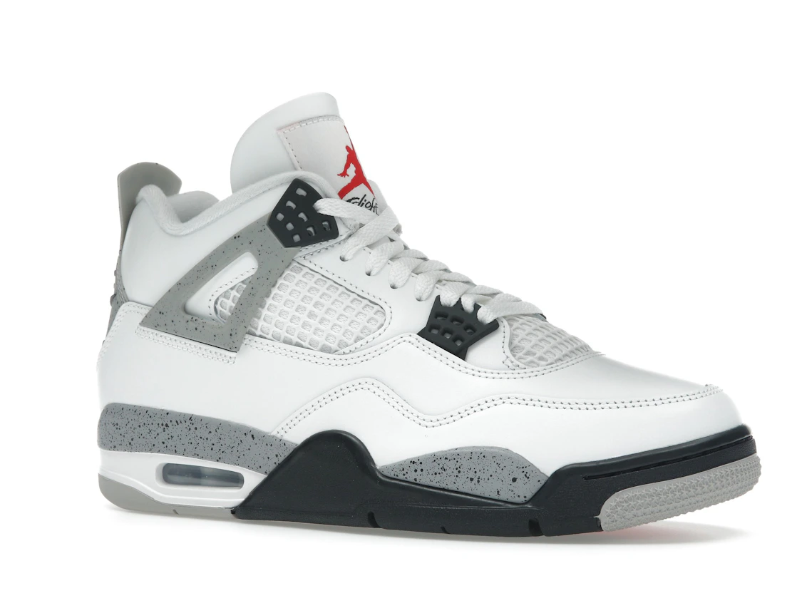 Vue 4 de Jordan 4 Retro White Cement (2025)