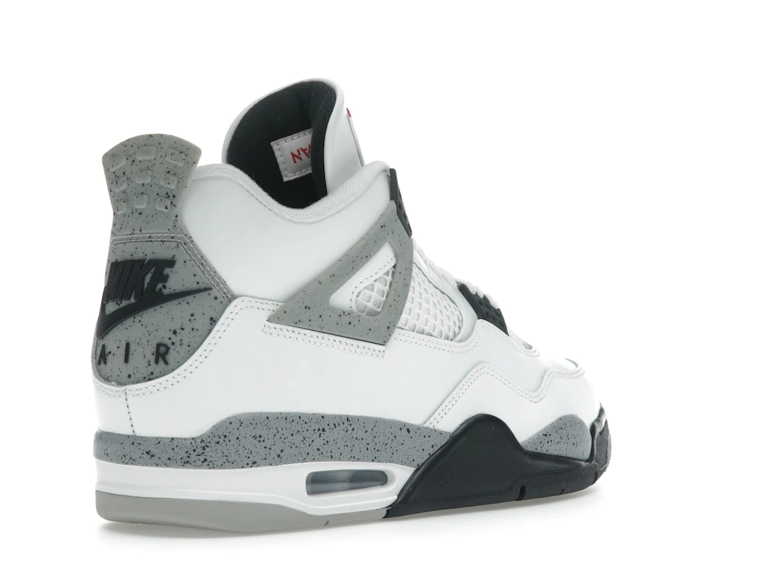 Vue 32 de Jordan 4 Retro White Cement (2025)