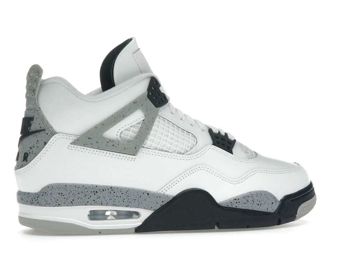 Vue 35 de Jordan 4 Retro White Cement (2025)