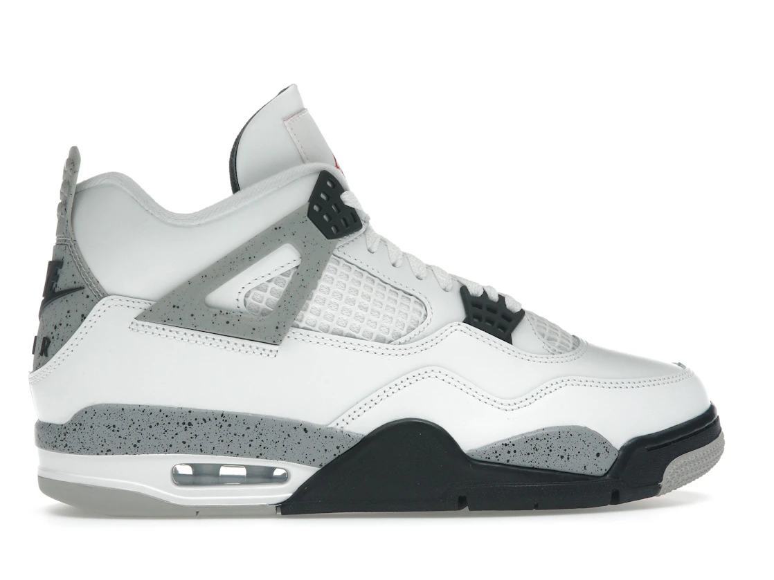 Vue 36 de Jordan 4 Retro White Cement (2025)