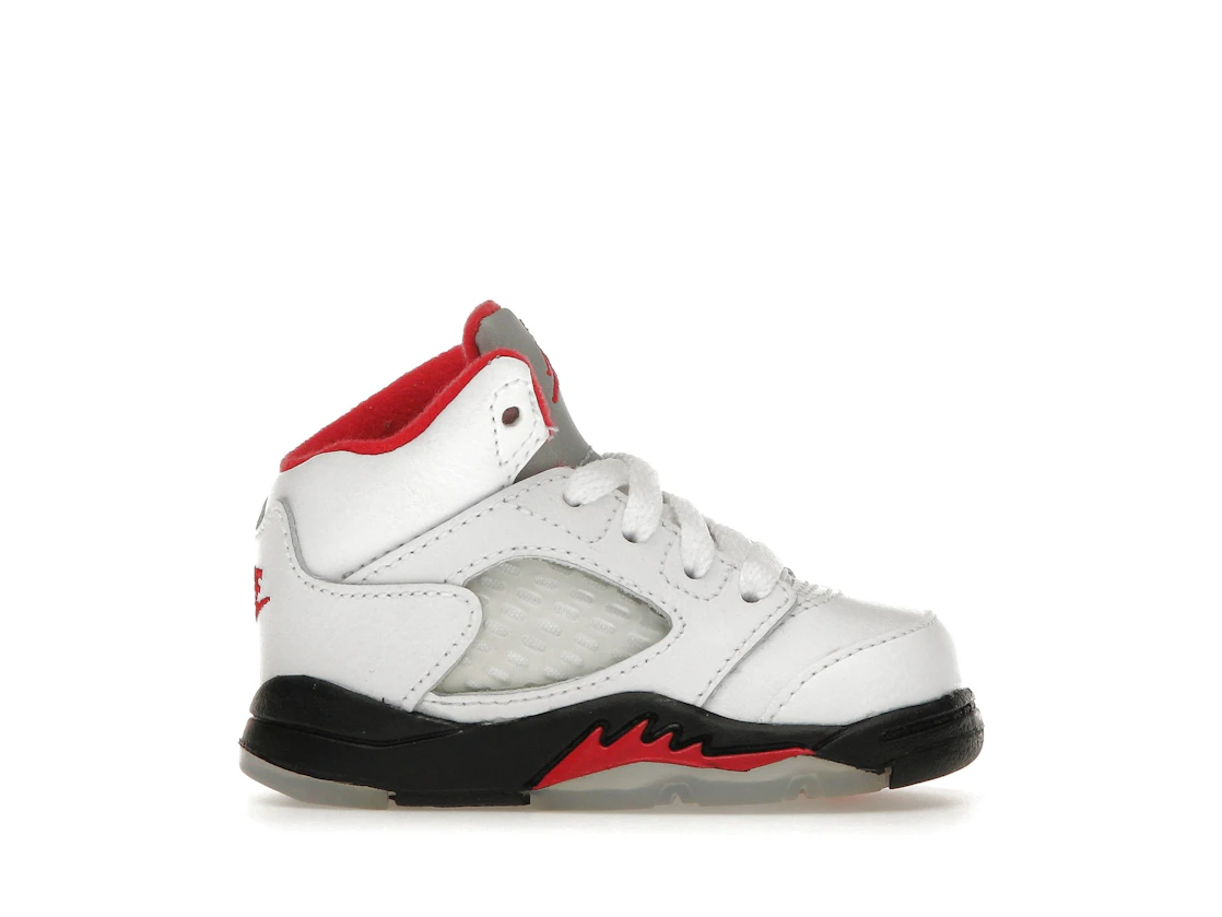 Vue 1 de Jordan 5 Retro Fire Red Silver Tongue (2020) (TD)