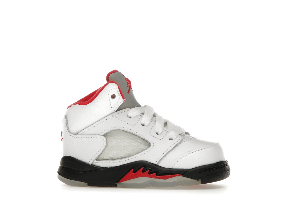 Vue 2 de Jordan 5 Retro Fire Red Silver Tongue (2020) (TD)