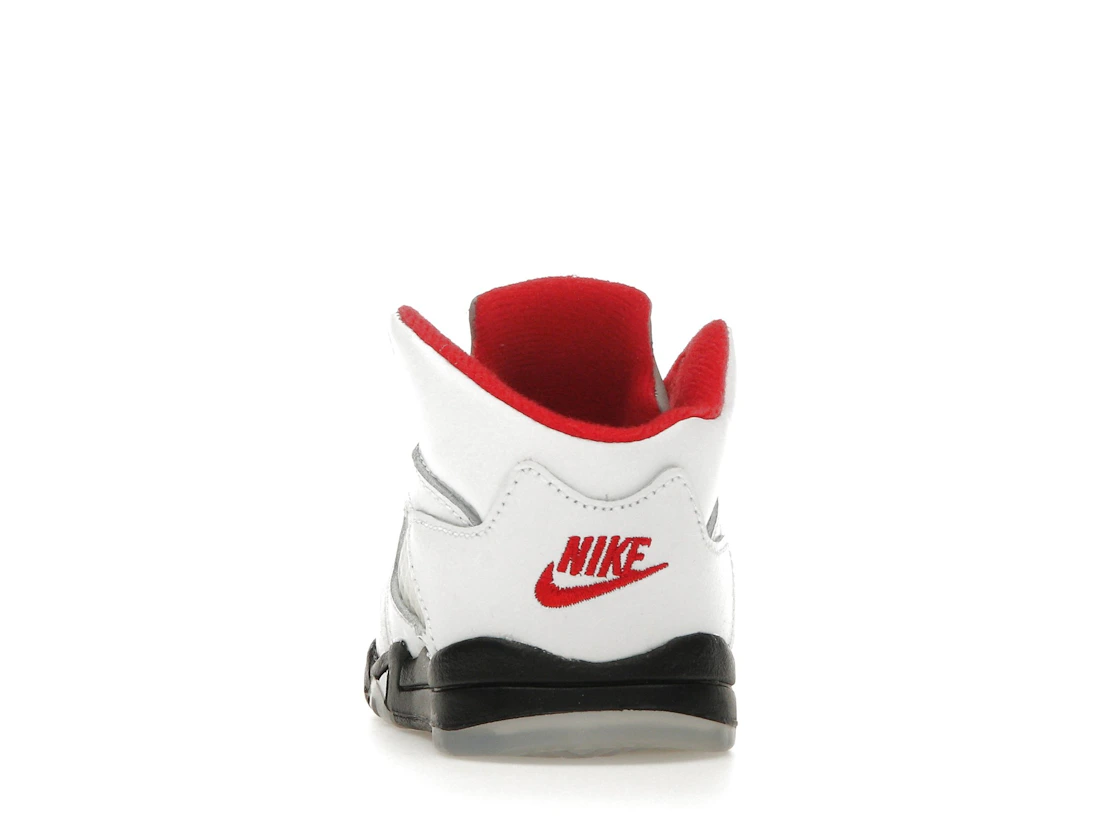 Vue 27 de Jordan 5 Retro Fire Red Silver Tongue (2020) (TD)