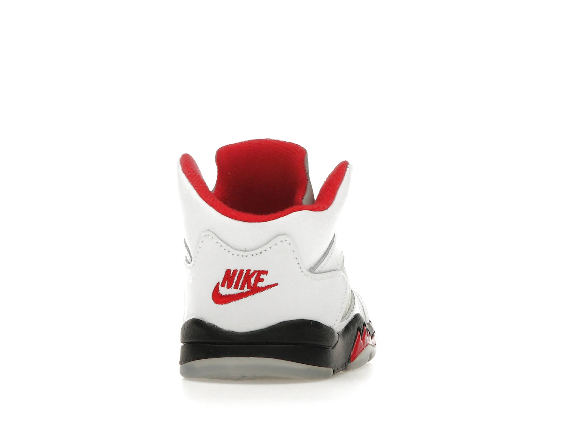 Vue 29 de Jordan 5 Retro Fire Red Silver Tongue (2020) (TD)
