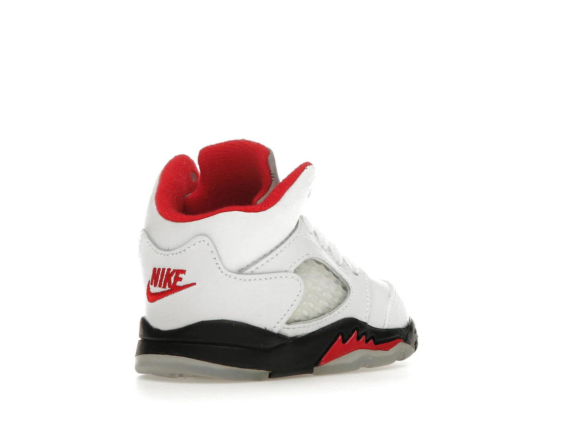Vue 32 de Jordan 5 Retro Fire Red Silver Tongue (2020) (TD)