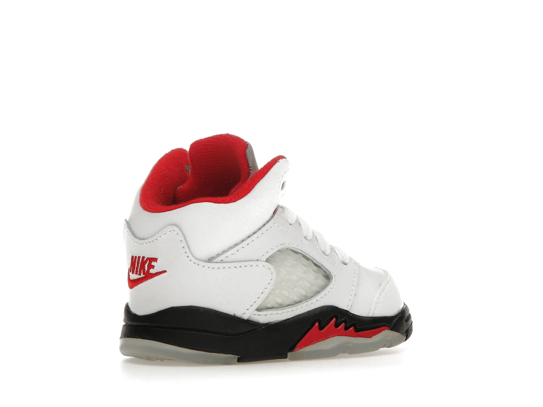 Vue 33 de Jordan 5 Retro Fire Red Silver Tongue (2020) (TD)