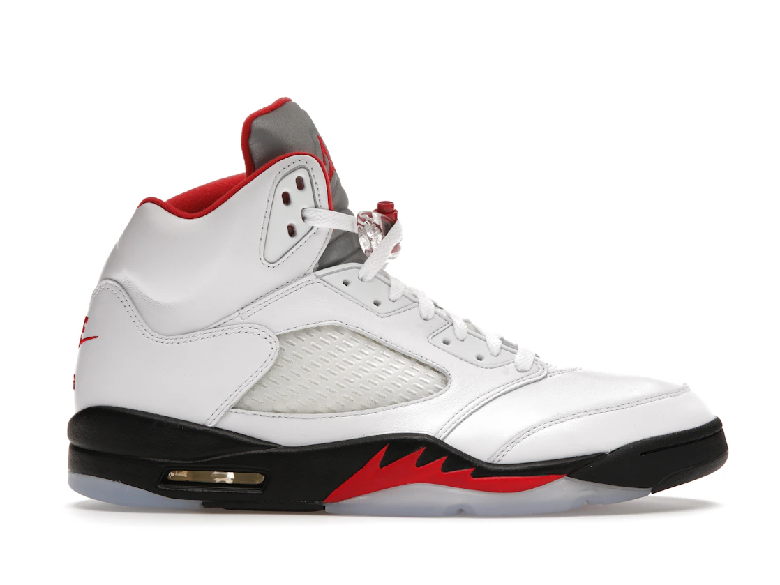 Vue 1 de Jordan 5 Retro Fire Red Silver Tongue (2020)
