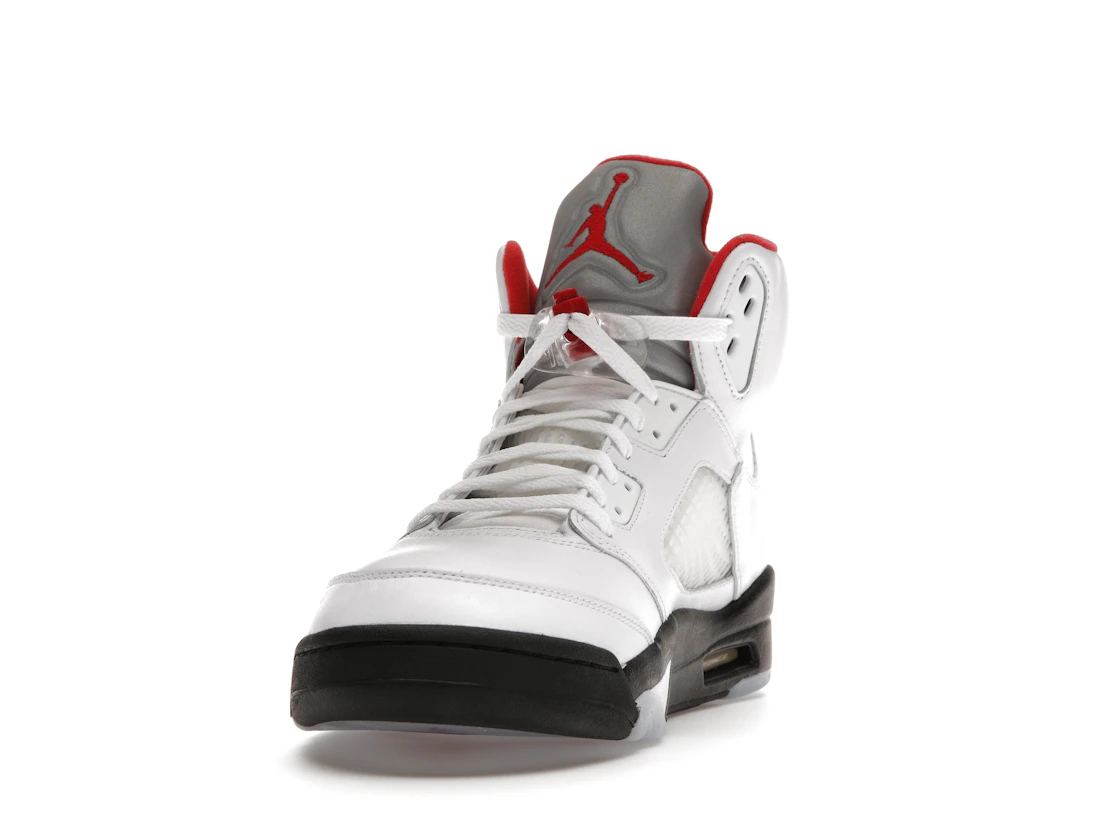 Vue 12 de Jordan 5 Retro Fire Red Silver Tongue (2020)