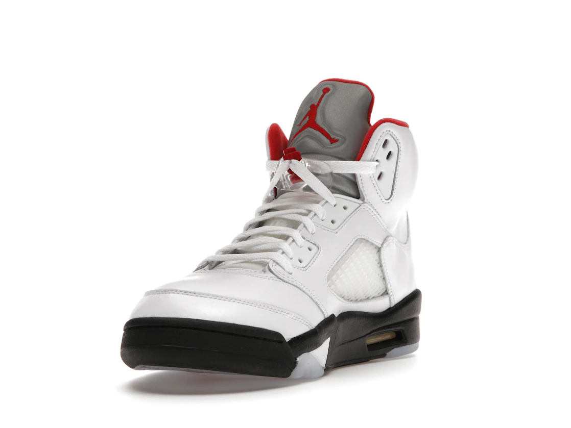 Vue 13 de Jordan 5 Retro Fire Red Silver Tongue (2020)