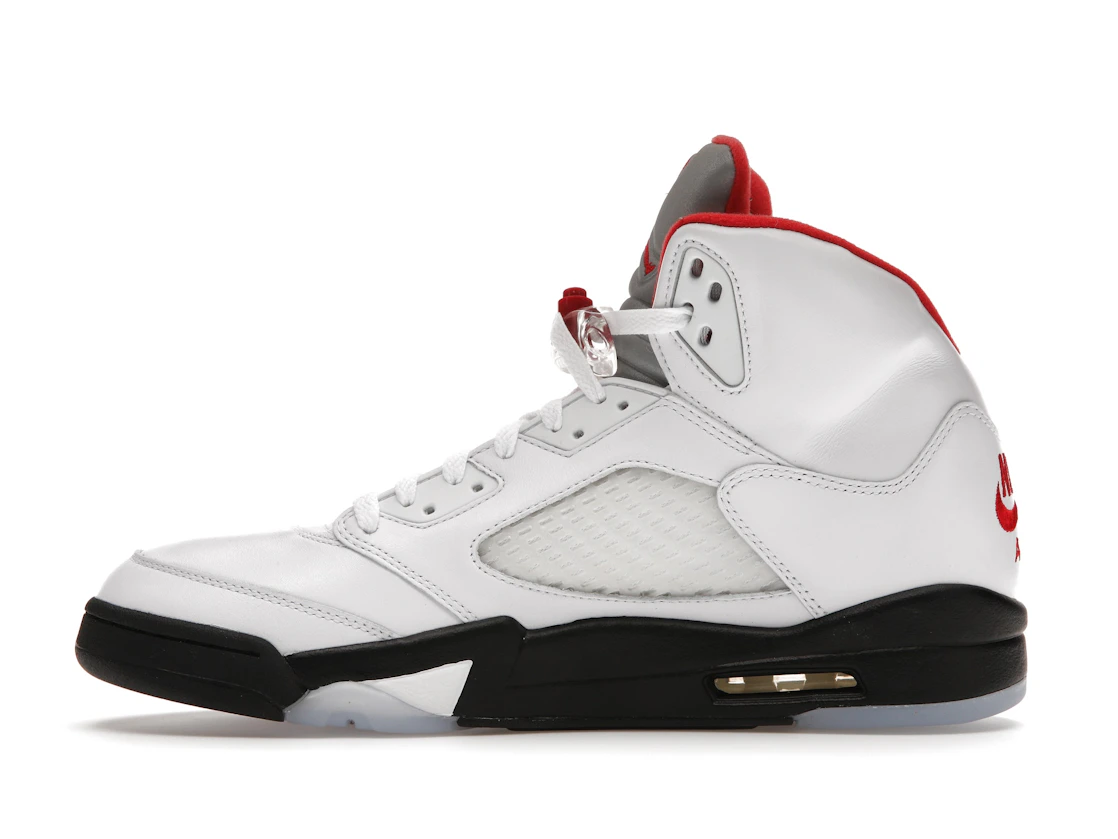 Vue 19 de Jordan 5 Retro Fire Red Silver Tongue (2020)