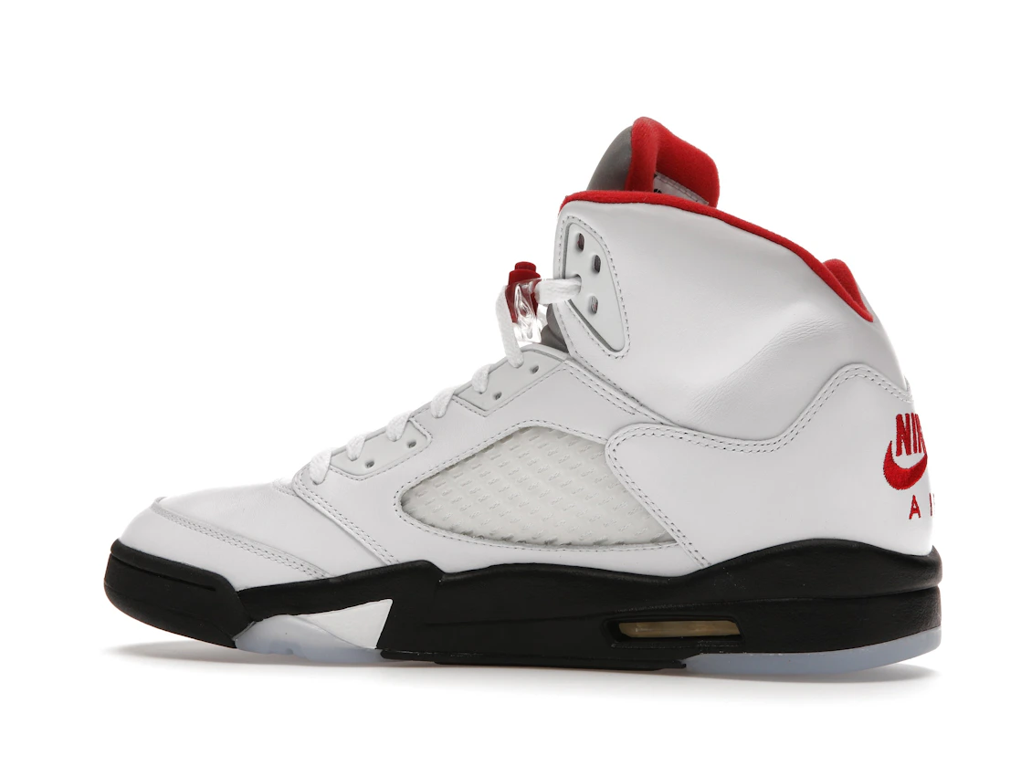 Vue 21 de Jordan 5 Retro Fire Red Silver Tongue (2020)
