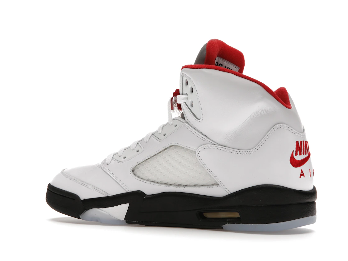 Vue 22 de Jordan 5 Retro Fire Red Silver Tongue (2020)