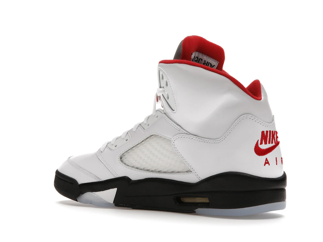 Vue 23 de Jordan 5 Retro Fire Red Silver Tongue (2020)