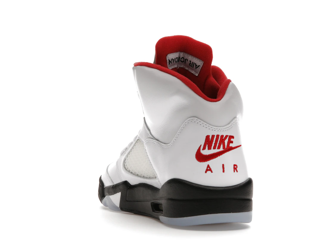 Vue 26 de Jordan 5 Retro Fire Red Silver Tongue (2020)