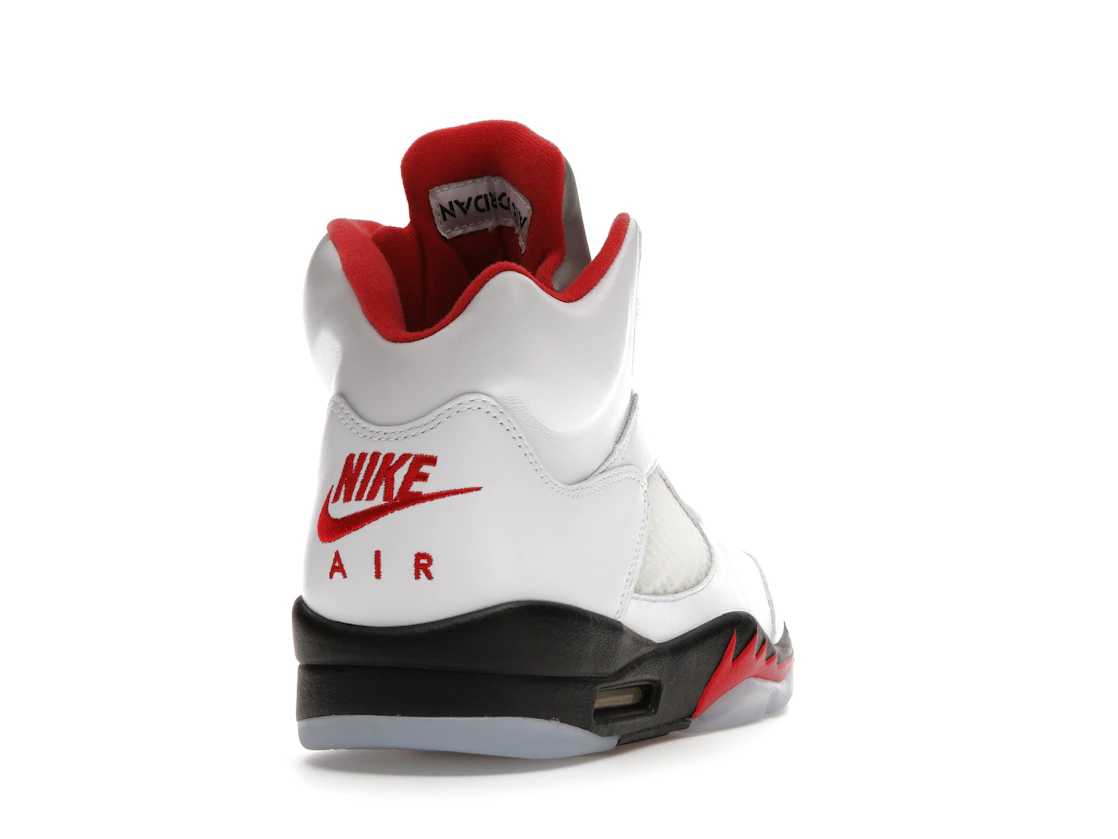 Vue 30 de Jordan 5 Retro Fire Red Silver Tongue (2020)