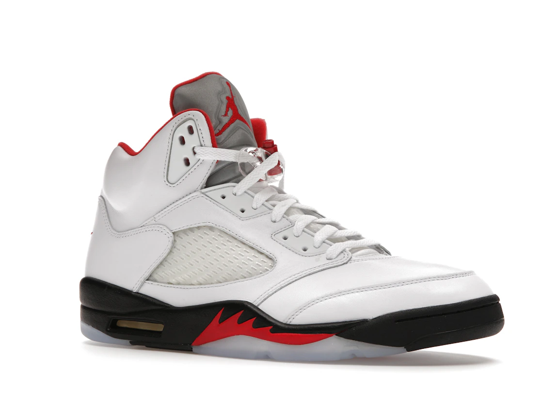 Vue 4 de Jordan 5 Retro Fire Red Silver Tongue (2020)