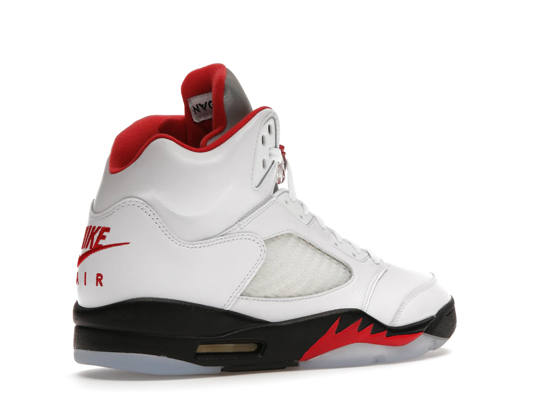 Vue 33 de Jordan 5 Retro Fire Red Silver Tongue (2020)