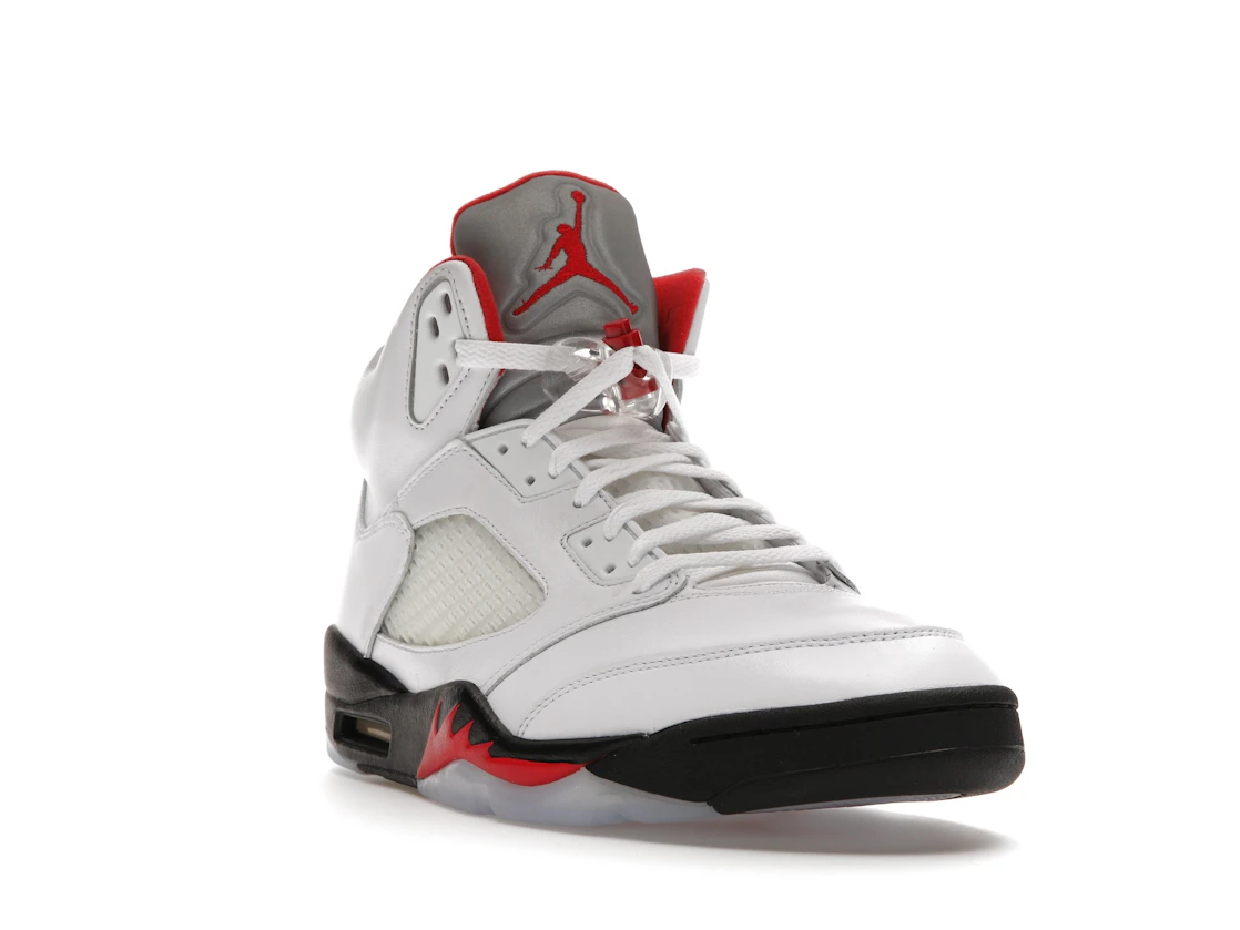 Vue 7 de Jordan 5 Retro Fire Red Silver Tongue (2020)