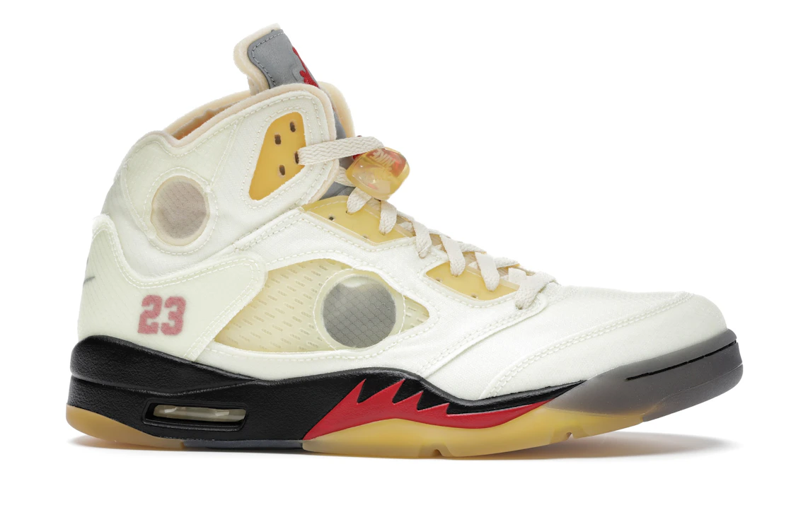 Vue 2 de Jordan 5 Retro Off-White Sail