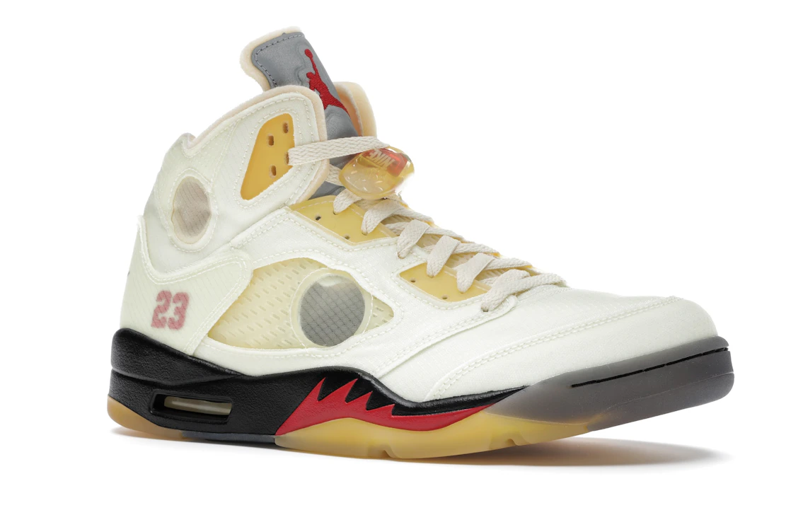 Vue 4 de Jordan 5 Retro Off-White Sail