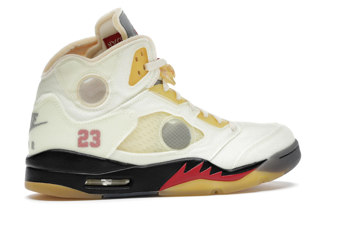 Vue 35 de Jordan 5 Retro Off-White Sail