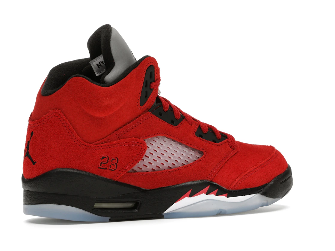 Vue 34 de Jordan 5 Retro Raging Bull Red (2021) (GS)