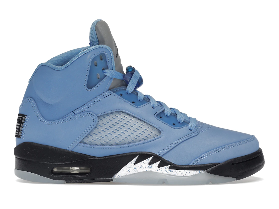 Vue 1 de Jordan 5 Retro UNC University Blue