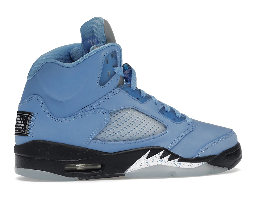 Vue 35 de Jordan 5 Retro UNC University Blue
