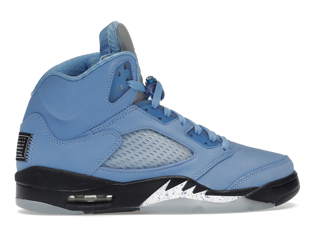 Vue 36 de Jordan 5 Retro UNC University Blue
