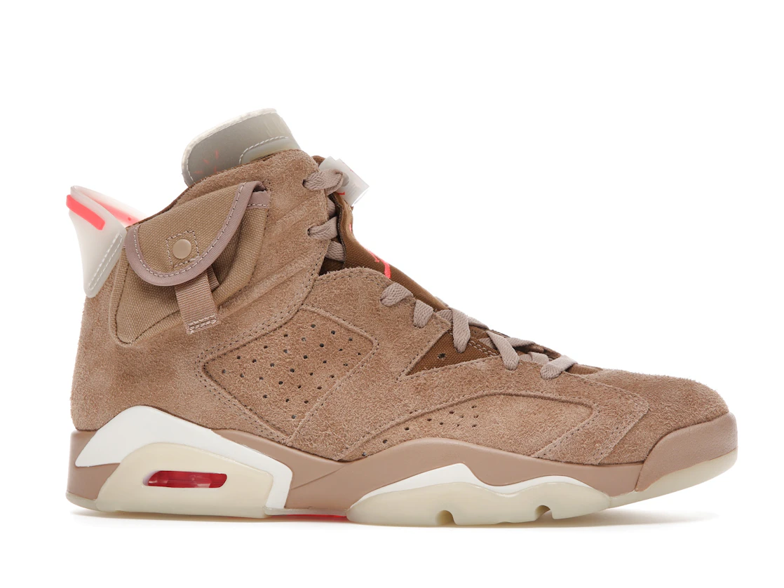 Vue 2 de Jordan 6 Retro Travis Scott British Khaki