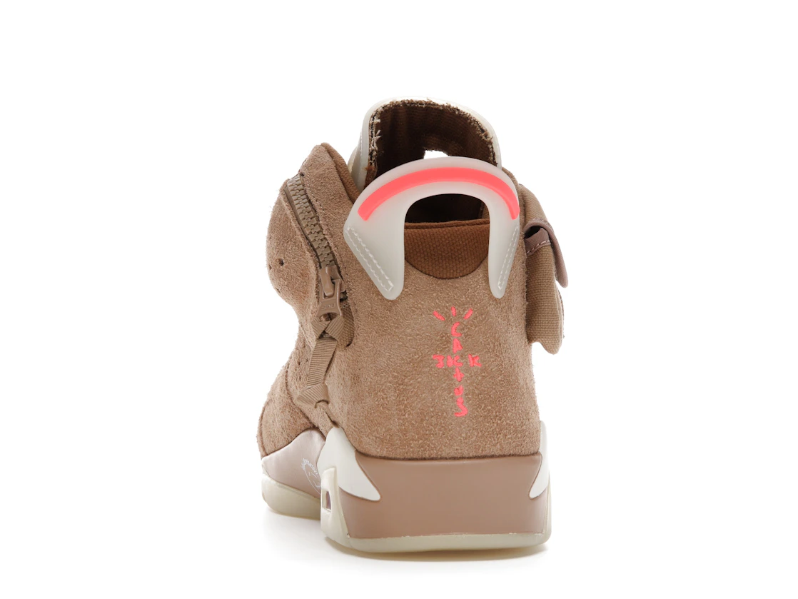 Vue 27 de Jordan 6 Retro Travis Scott British Khaki