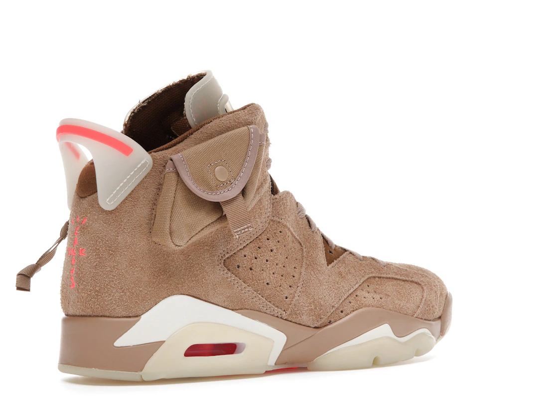 Vue 33 de Jordan 6 Retro Travis Scott British Khaki