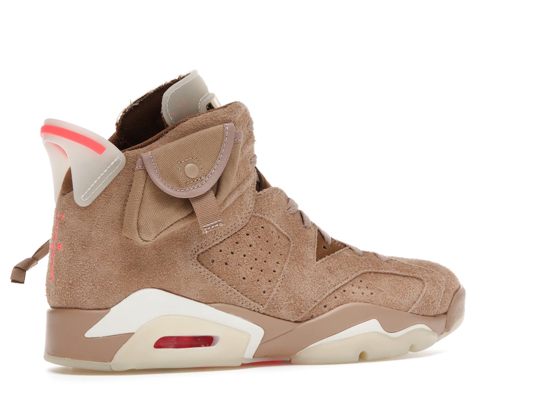 Vue 34 de Jordan 6 Retro Travis Scott British Khaki