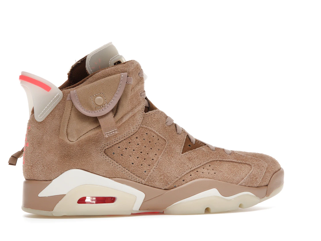 Vue 35 de Jordan 6 Retro Travis Scott British Khaki