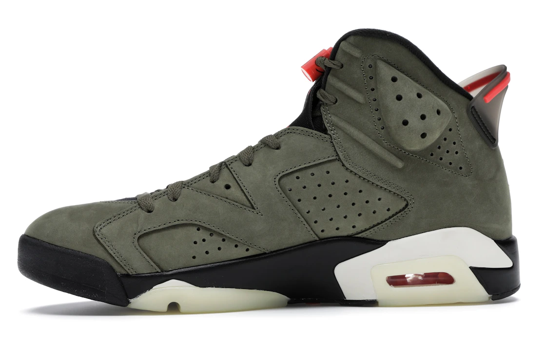 Vue 18 de Jordan 6 Retro Travis Scott