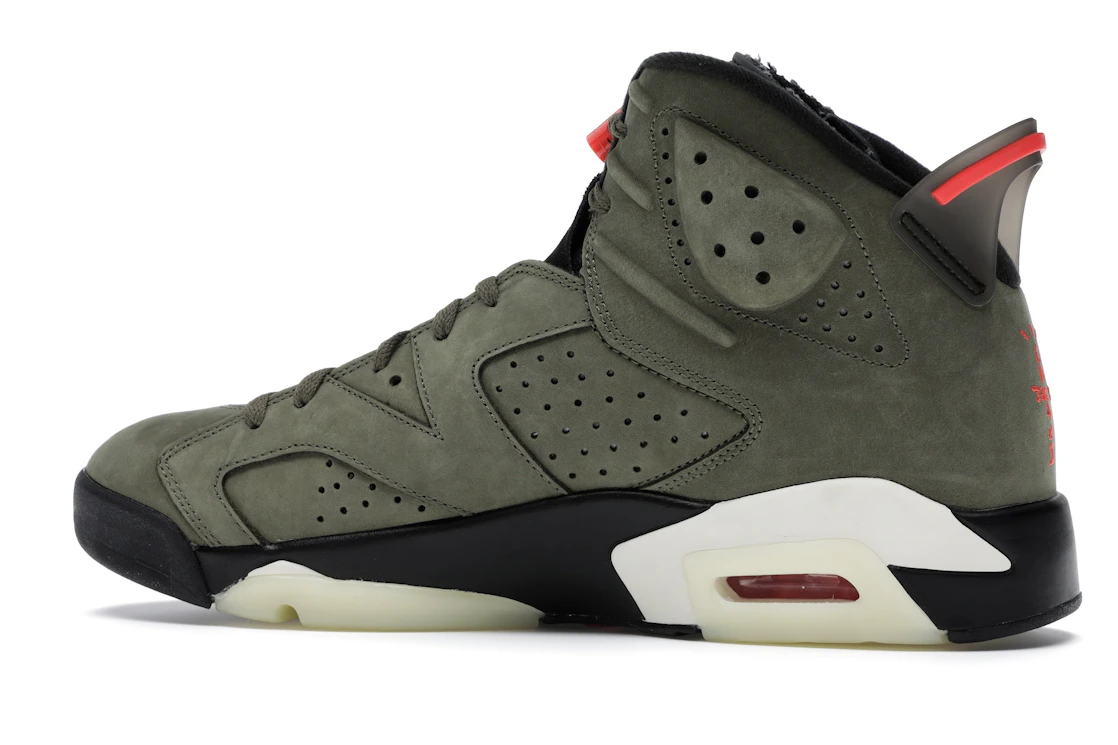 Vue 21 de Jordan 6 Retro Travis Scott
