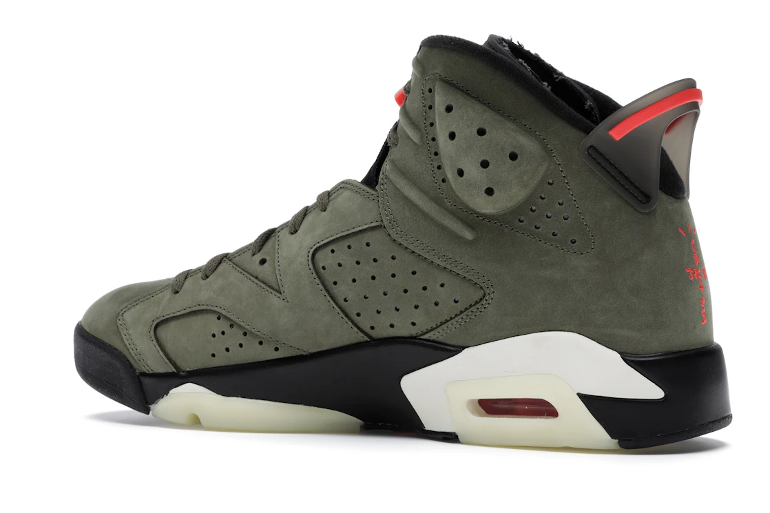 Vue 22 de Jordan 6 Retro Travis Scott
