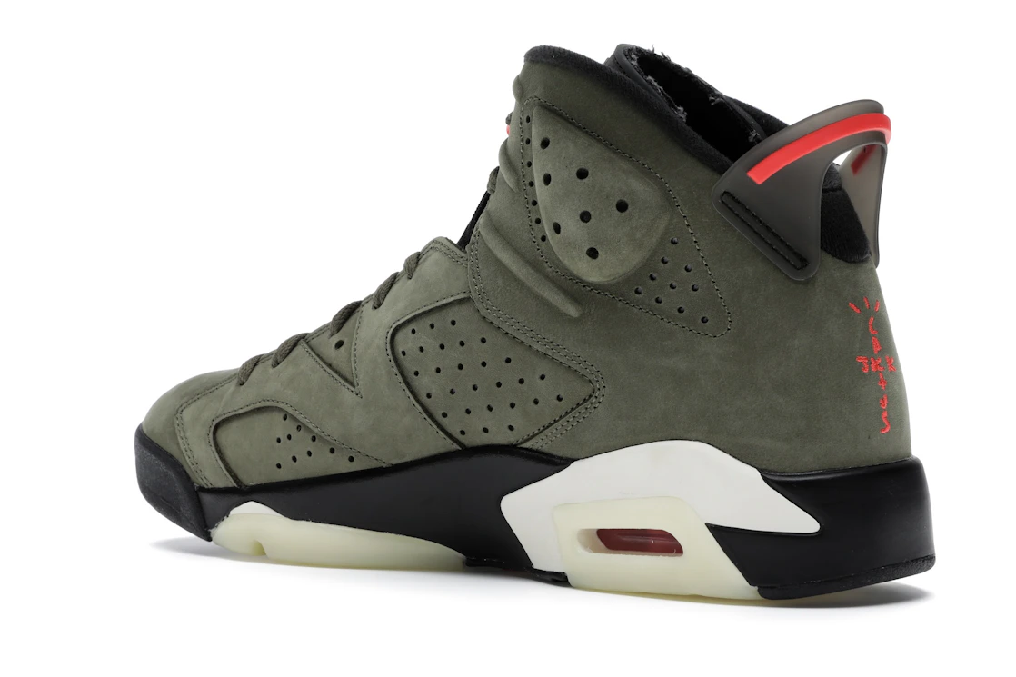 Vue 23 de Jordan 6 Retro Travis Scott