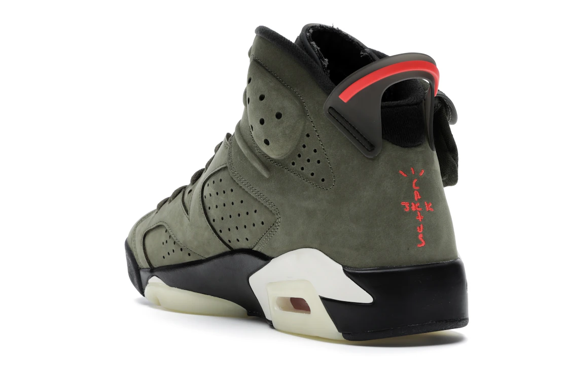 Vue 25 de Jordan 6 Retro Travis Scott