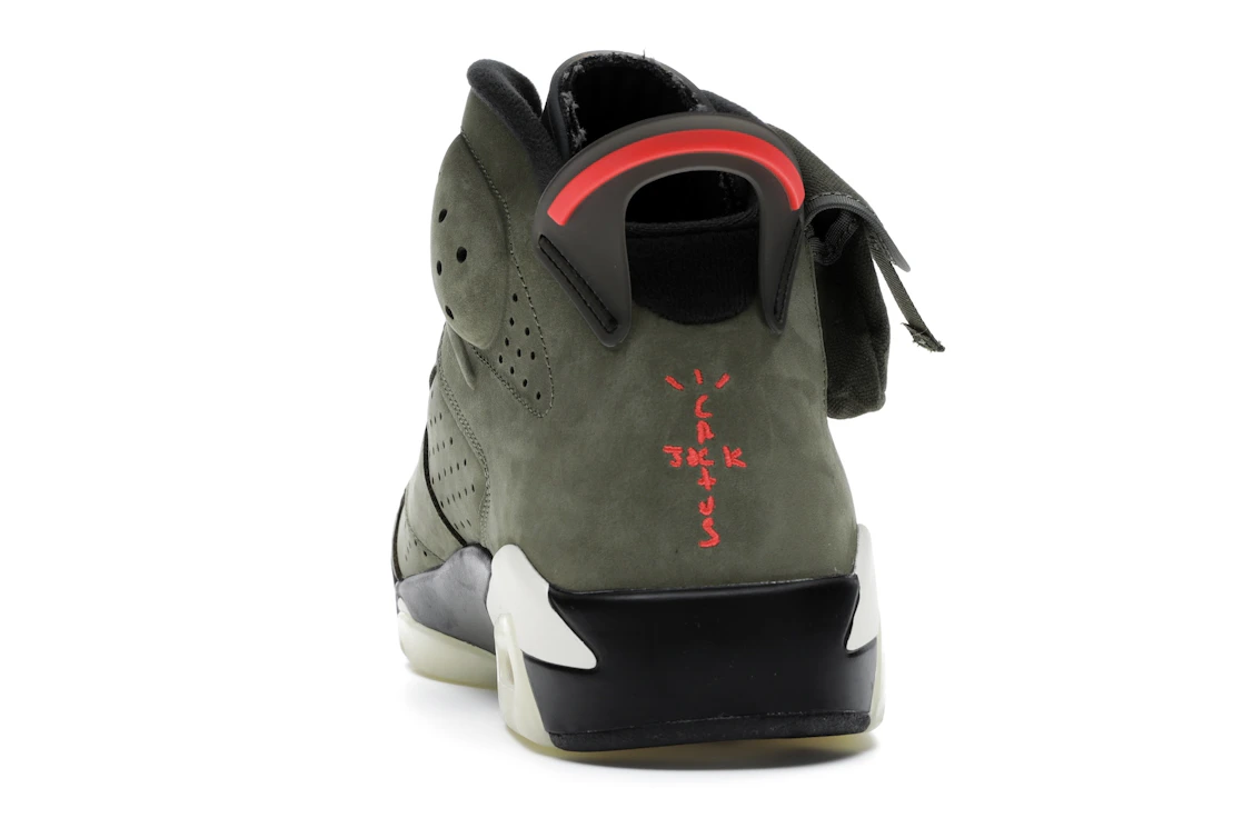 Vue 27 de Jordan 6 Retro Travis Scott