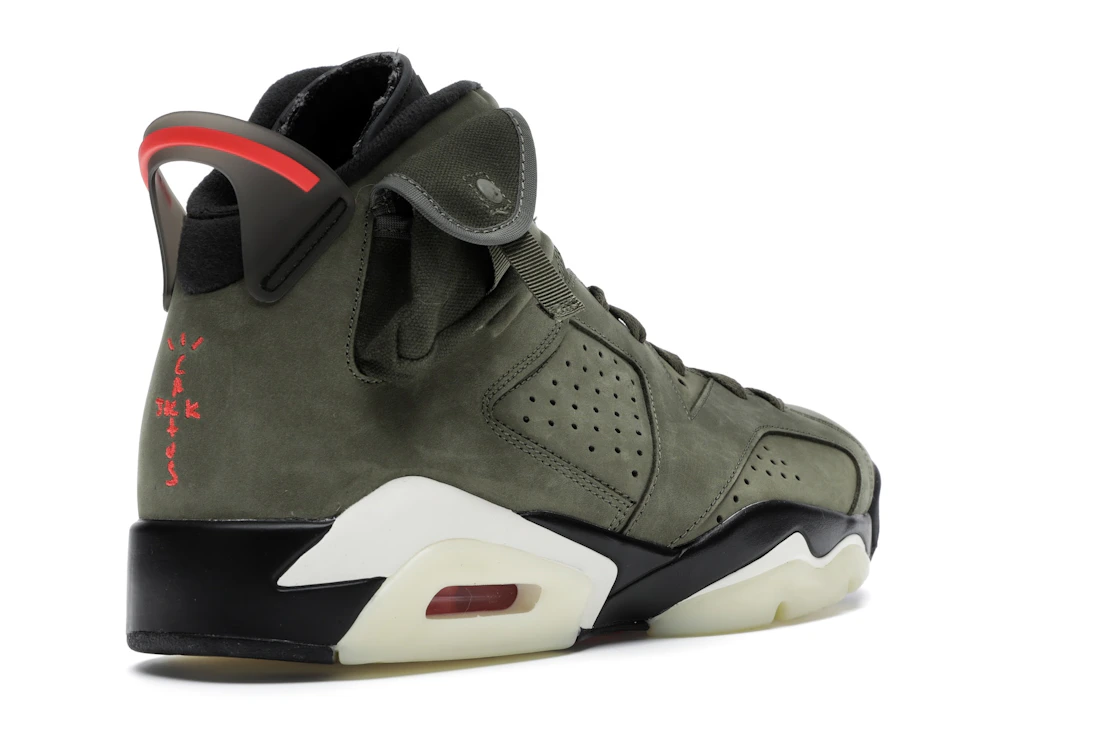 Vue 32 de Jordan 6 Retro Travis Scott
