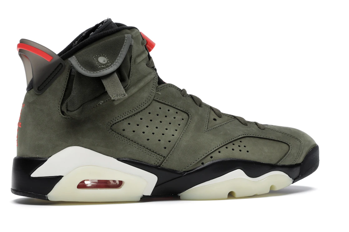 Vue 35 de Jordan 6 Retro Travis Scott