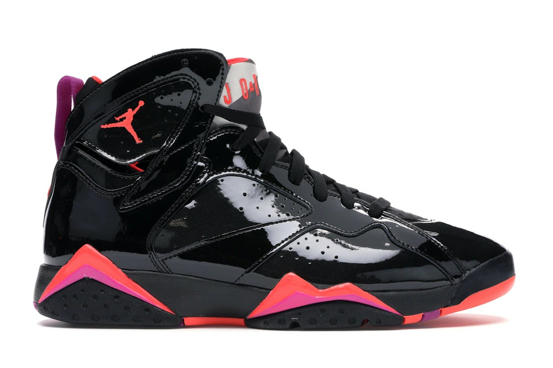 Vue 1 de Jordan 7 Retro Black Patent 